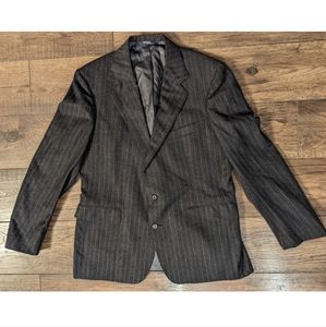 Polo Ralph Lauren 100% Wool Gray Pinstripe Mens Blazer Sport Coat Jacket Sz 44